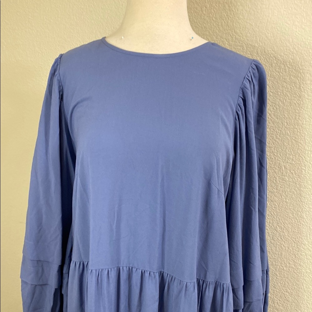 & Other Stories Blue Long Sleeve Maxi Dress - Picture 4 of 7